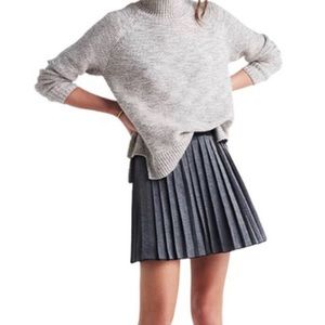 Madewell Silver Pleated Skirt